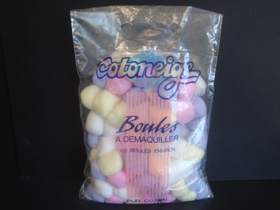 Colored cotton balls